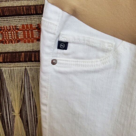 AG Adriano Goldschmied The Stilt Roll-Up Maternity capris, white - Picture 5 of 12